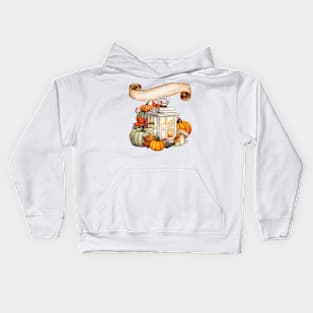 Fall Lantern ,Thanksgiving,Pumpkins,Leaves, Kids Hoodie